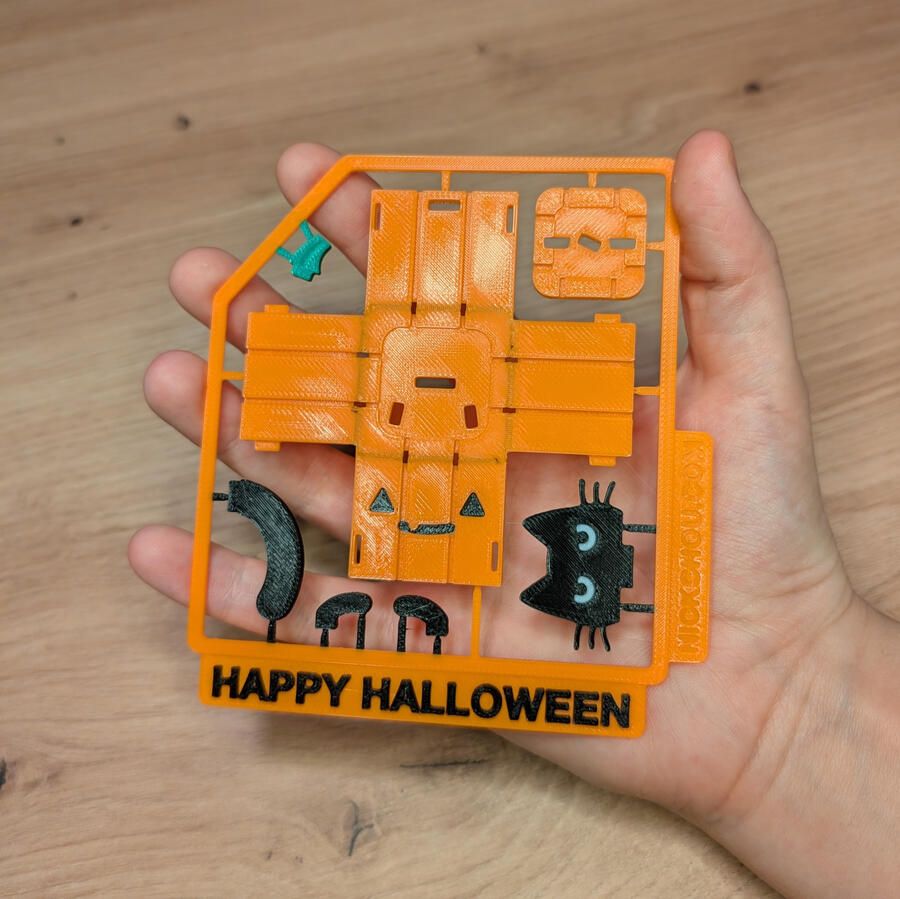 Stavebnice Halloweenské kočky v dýni