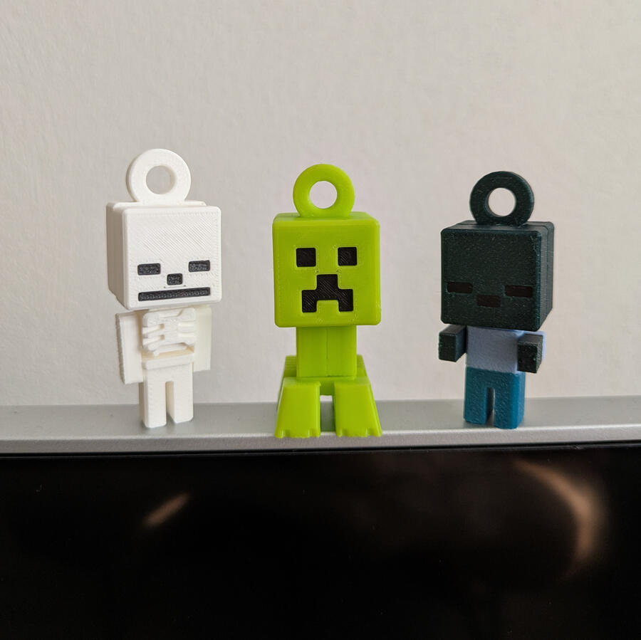 Klíčenky postav z Minecraftu