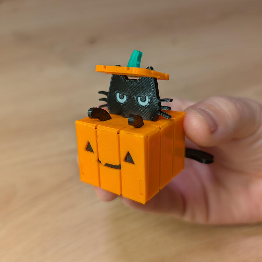 Stavebnice Halloweenské kočky v dýni